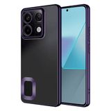 Lexroo Xiaomi Redmi Note 13 4G Kılıf Kamera Korumalı Logo Gösteren Omega Kılıf - Derin Mor
