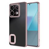 Lexroo Xiaomi Redmi Note 13 4G Kılıf Kamera Korumalı Logo Gösteren Omega Kılıf - Rose Gold