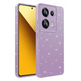 lexroo Xiaomi Redmi Note 13 Pro 4G Kılıf Kamera Korumalı Simli Lüks Koton Kılıf - Lila T31876