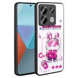 lexroo Xiaomi Redmi Note 13 Pro 5G Kılıf Parlayan Kabartmalı İkonik Figürlü Amas Silikon Kılıf - Beyaz T31197