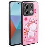 lexroo Xiaomi Redmi Note 13 Pro 5G Kılıf Parlayan Kabartmalı İkonik Figürlü Amas Silikon Kılıf - Pembe T31197