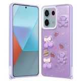 Lexroo Xiaomi Redmi Note 13 Pro 5G Kılıf Parlayan Simli Kabartma Figürlü Cevze Kılıf - Pembe