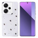 lexroo Xiaomi Redmi Note 13 Pro Plus 5G Kılıf Airbag Tasarımlı Simli Şeffaf Kutup Kılıf - Yıldız T36552