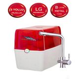 Lexsawater Lg Membranlı 12 Aşamalı Metal Tanklı Kapalı Kasa Su Arıtma Cihazı + 3 Yollu Musluk