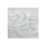 ley 6’lı Cam Tatlı Tabağı – 16 cm Dik Kenarlı, Şeffaf Servis Tabağı