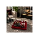 LEYA HOME Dekoratif Pleksi Tepsi / Organizer Akrilik Tepsi / Sunum Tepsisi / 19x19 cm / 1 Adet