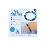Leyandoğaltaş Mavi Akik Çocuk Doğal Taş Bileklik 8 mm 15 cm – Odaklanma ve Dinginlik Destekli Çocuk Takı