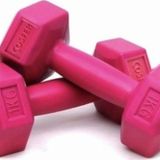 Leyaton 1-2 Kg 1 Kg X 2 Adet Fuşya Dambıl Ağırlık Kondisyonu Pembe Dambıl Seti Vinyl Tek Ebat