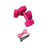 Leyaton 1 Kg Pembe Dambıl Ve Atlama Ipi Seti Egzersiz Seti Antrenman Seti 1 Kg 2 Adet 2 Kg Dambıl Seti
