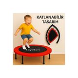 Leyaton 102 Cm (40 Inç) Trambolin Katlanabilir Kuruluma Hazır Trambolin, Tek Ebat, KTKIRMIZI, Kırmızı
