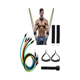 Leyaton 11 Parça Deluxe Profesyonel Direnç Lastiği Seti Latex Premium Kalite Fitness Kondisyon Direnç Lastik KARIŞIK RENKLİ L