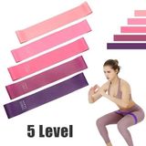 Leyaton 5 Li Farklı Dirençte Squat Bandı Hafif Orta Sert Pilates Aerobik Çalışma Lastiği Egzersiz Fitness
