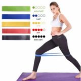 Leyaton 5'Li Aerobik Band Latex Aerobik Bandı Pilates Yoga Lastiği Set