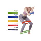 Leyaton 5'li Aerobik Bandı Lateks Bant Seti Pilates Yoga Lastiği Seti Çantalı LYT5ST