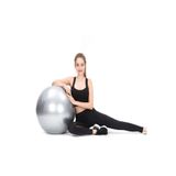 Leyaton 75 CM Pilates Topu Pompa Dahil, Tek Ebat, PLT3, Gri