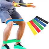 Leyaton Aerobik Band Latex Aerobik Bandı Pilates Yoga Lastiği 5li Full Set Özel Çantalı