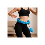 Leyaton Akıllı Hula Hoop Çemberi 24 Bölüm Parça Mor Renk Fitness Spor Egzersiz Halkası Mavi Tek Ebat