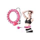 Leyaton Akıllı Hula Hoop Çemberi 24 Bölüm Parça Mor Renk Fitness Spor Zayıflama Egzersiz Halkası