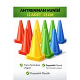 Leyaton Antrenman Hunisi Seti, 12 Adet, 23 cm, Çok Renkli, Dayanıklı Plastik
