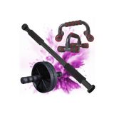 Leyaton Barfiks Çubuğu 60-100 Cm,Karın Kası Çalıştırıcı Teker,Şınav Aleti