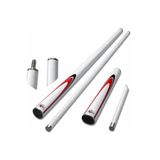 Leyaton Bilardo İstakası, 9.5mm İpucu, 57 inç, 1/2-pc Merkezi Eklemli, Karbon, Beyaz