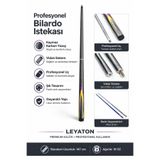 Leyaton Bilardo İstakası, Karbon Grafit, 9.5mm İpucu, 57 inç, Profesyonel Snooker Cue