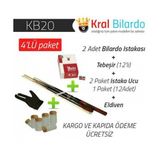Leyaton Bilardo Istakası + Tebeşir + Uc + Eldiven - Renkli