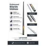 Leyaton Bilardo Istakası Yüksek Kalite 9.5MM İpucu 57 "Snooker Cue 1/2-pc Merkezi Eklemli Karbon Grafit