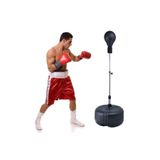 Leyaton Boks Standı Punching Ball Seti Boks Eldiveni ile 120-156 Cm Yükseklik Ayarlı Siyah, ARMT156