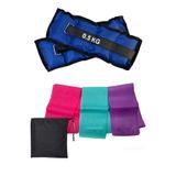 Leyaton Çantalı 3 Lü Pilates Bandı Hafif Orta Sert Direnç Pilates Lastiği Ve 0.5 Kg Bilek Ağırlığı Seti ÇANTALI3LÜCSF+AĞIRLIK6