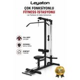 Leyaton Çok Fonksiyonlu Fitness İstasyonu Lat Pull-Down Cable Antreman Bar Makinesi