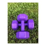 Leyaton Dambıl Seti Köşeli Vinil 2 Kg x 2 Adet Mor, DUMBELL
