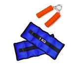 Leyaton El Ve Ayak Ağırlıkları 1 Kg X 2 Adet Bilek Ağırlığı Ve El Yayı Seti Mavi, 1KgAğırlık+(TekliElYayı)5