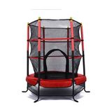 Leyaton Fileli Korumalı 140 cm Çocuk Trampolini 55 İnç Kırmızı