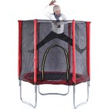 Leyaton Fileli Korumalı Trambolin 183 cm Bahçe Tipi Trambolin - Kırmızı