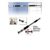 Leyaton Kapı Ve Duvar Arası Barfiks Demiri Ayarlanabilir Barfiks Çubuğu Barfiks Aleti Barfiks Çekme 62 Cm SİYAH Tek Ebat
