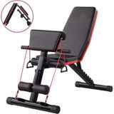 Leyaton Multiposition ve Biceps Combo Bench 145 cm Katlanabilir Ağırlık Sehpası 120 kg Taşıma Kapasitesi - Kırmızı - Siyah - 145CM