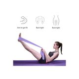 Leyaton Pilates Bandı, Egzersiz Direnç Lastiği, Mor, 1 Adet