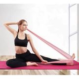Leyaton Pilates Bandı Jimnastik Plates Lastiği 150x15 Cm Egzersiz Aerobik Bant 1 Adet Pembe