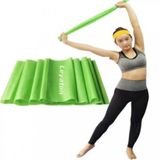 Leyaton Pilates Bandı Jimnastik Plates Lastiği 150x15 Cm Egzersiz Aerobik Bant 1 Adet Yeşil