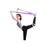 Leyaton Pilates Bandı Jimnastik Plates Lastiği 150x7,5 cm Egzersiz Aerobik Bant Mor, 15075BAND