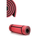 Leyaton Pilates Minderi Yoga Mat Fitness Egzersiz Minderi, 60x180 cm, 10 mm, Nar Çiçeği Siyah