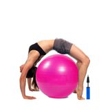 Leyaton Pilates Topu Seti Pembe 65 Cm Deluxe Yoga Plates Egzersiz Topu Ball Şişirme Pompası Seti