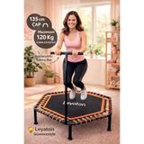 Leyaton Profesyonel 135 Cm Delux Tutmalı Step Trampolin Çocuk/Yetişkine Uygun Siyah-Turuncu Tek Ebat