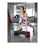 Leyaton Step Tahtası Iki Kademeli, Ayarlanabilir Egzersiz Aerobik Spor Ve Fitness Adım Platformu Kırmızı Tek Ebat