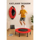 Leyaton Trambolin Katlanabilir Kuruluma Hazır Trambolin 102 Cm (40 Inç) Kırmızı Tek Ebat