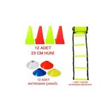 Leyaton Turuncu Antrenman Seti 4 Metre Merdiven + Huni + Küçük Çanak Seti, Tek Ebat, frk20021, KARIŞIK