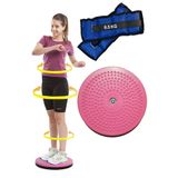 Leyaton Twister Disk Bel Inceltici Dönen Disc + El Ayak Ağırlığı 0.5kgx2adet Bilek Kum Torbası Spor Seti