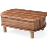 Leydi 5 Kademeli Oval Akıllı Sihirli Orta Sehpa 599 60X90 - CEVİZ