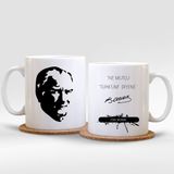 Leydi Collection Atatürk 008 Beyaz Kupa